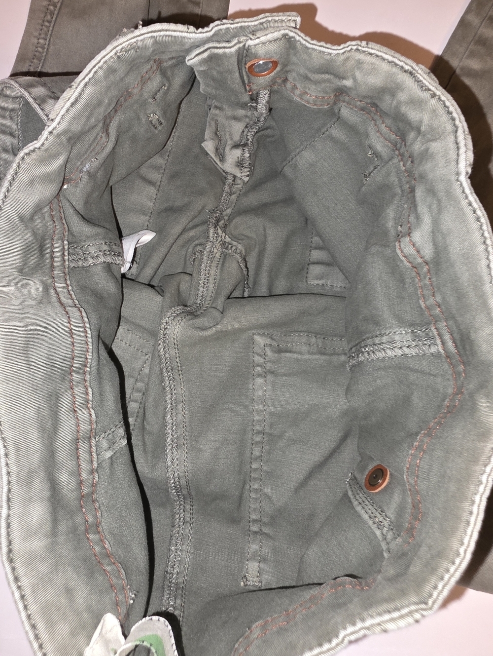 Anthropologie Utility Pants Size 26 Olive Green - Picture 6 of 10